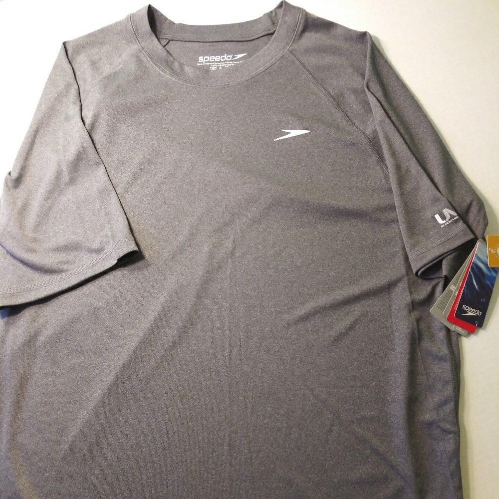 Speedo Large Men's Grey UV New T-shirt